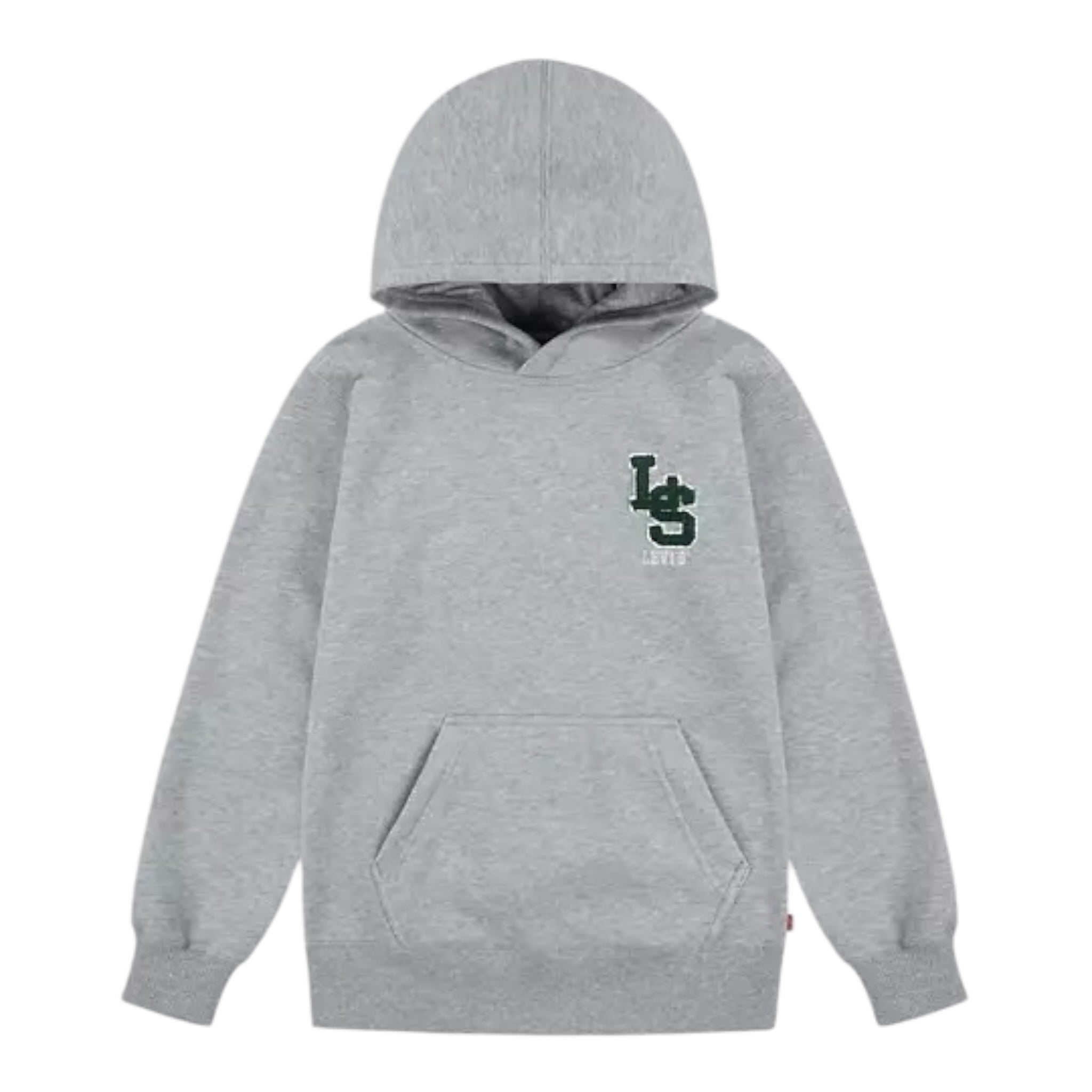 Levi'S Felpa tinta unita con Cappuccio E Stampa Grigio per Bambino 9EL508 GRIGIO LEVI'S 