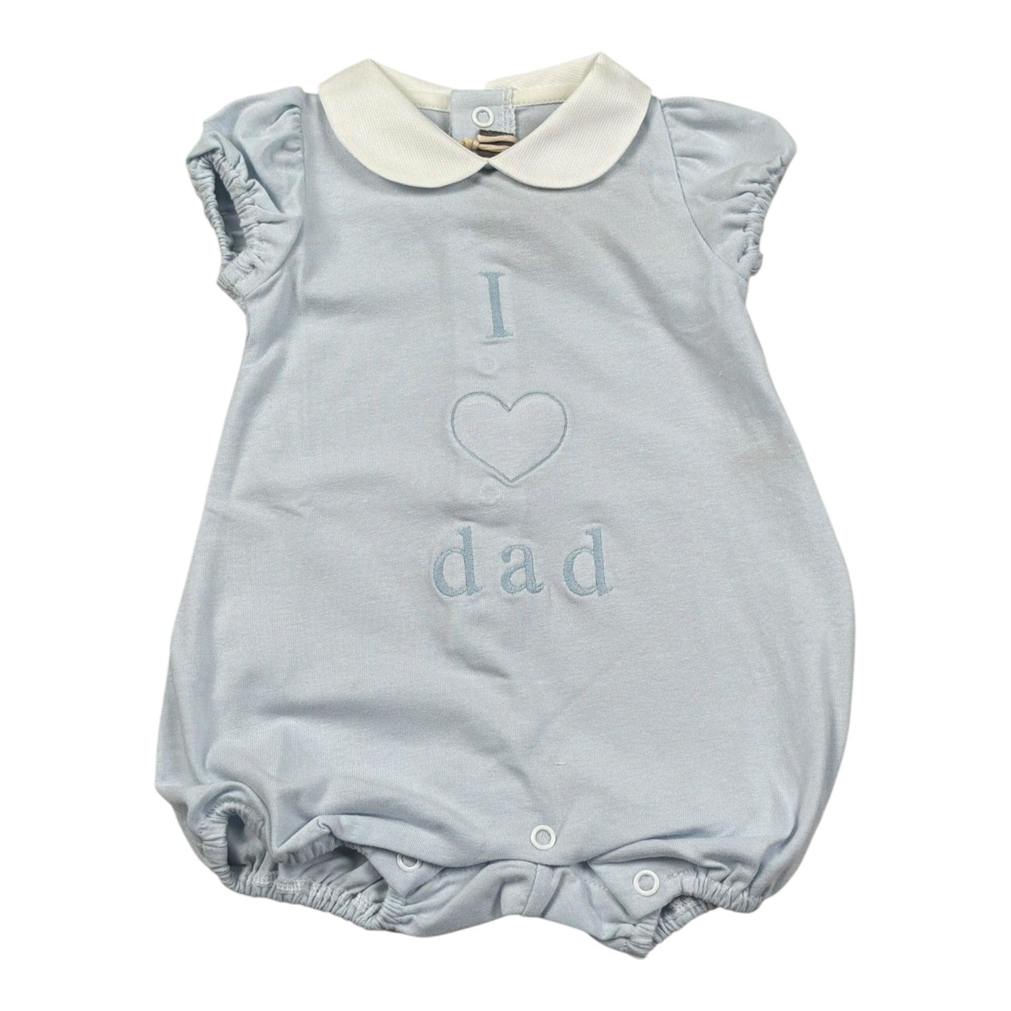 Little Bear Pagliaccetto Mezza Manica tinta unita Azzurro per Neonato 2063 AZZURRO LITTLE BEAR 