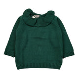 Little Bear Maglia tinta unita con Colletto Verde per Neonata 7157 VERDE LITTLE BEAR 