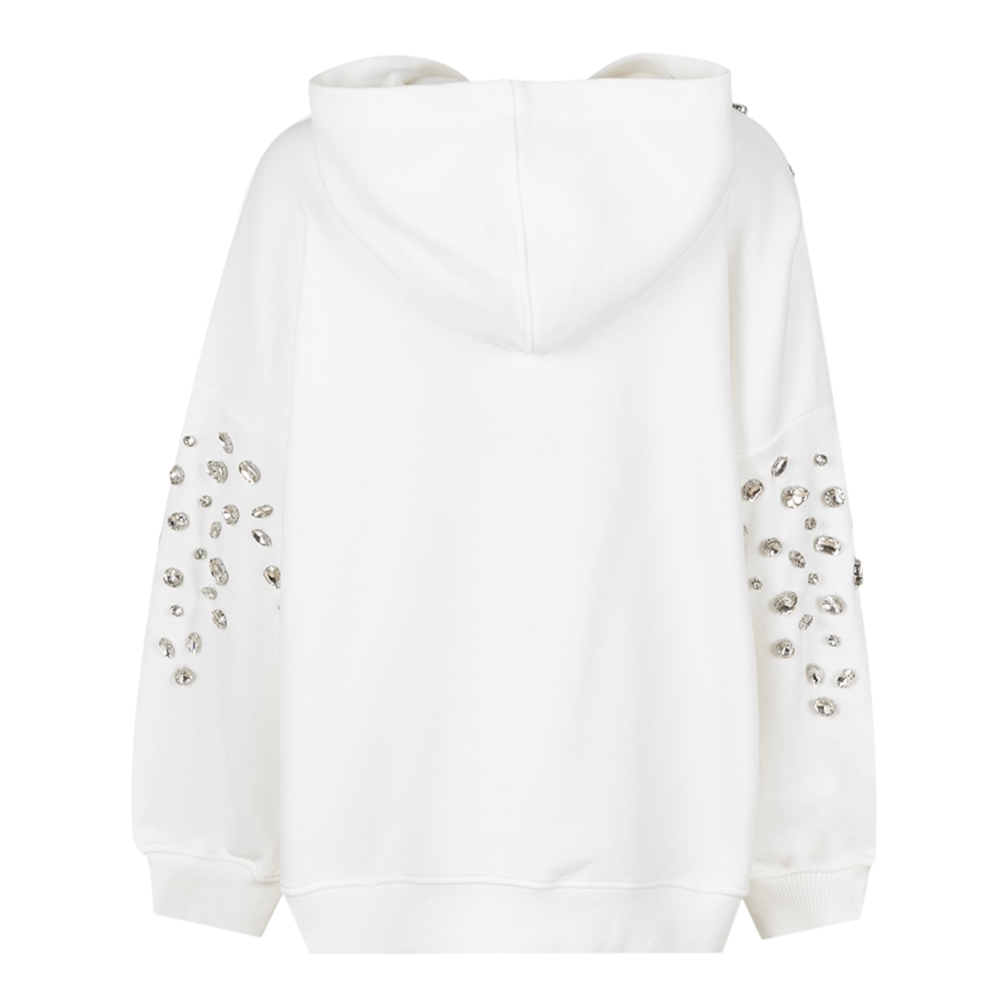 Liu Jo Felpa Xhiusa con Cappuccio tinta unita con Applicazioni Bianco per Bambina GA5153 BIANCO LIU JO 