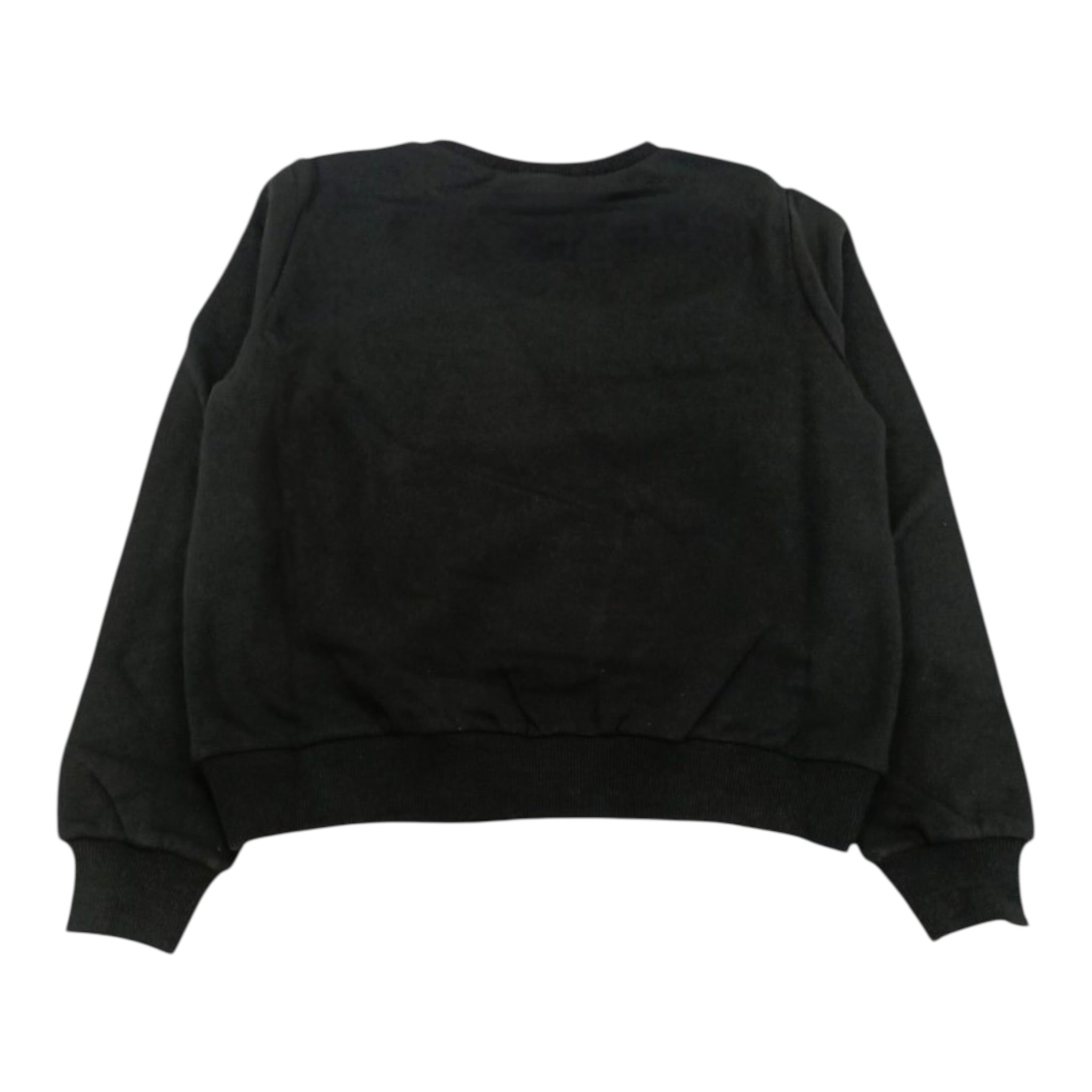 Liu Jo Felpa Xhiusa Girocollo Tinta Unit con Logo Nero per Bambina GF4025 NERO LIU JO 
