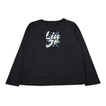 Liu Jo Shirt Girocollo tinta unita con Logo Nero per Bambina GF4094 NERO LIU JO 