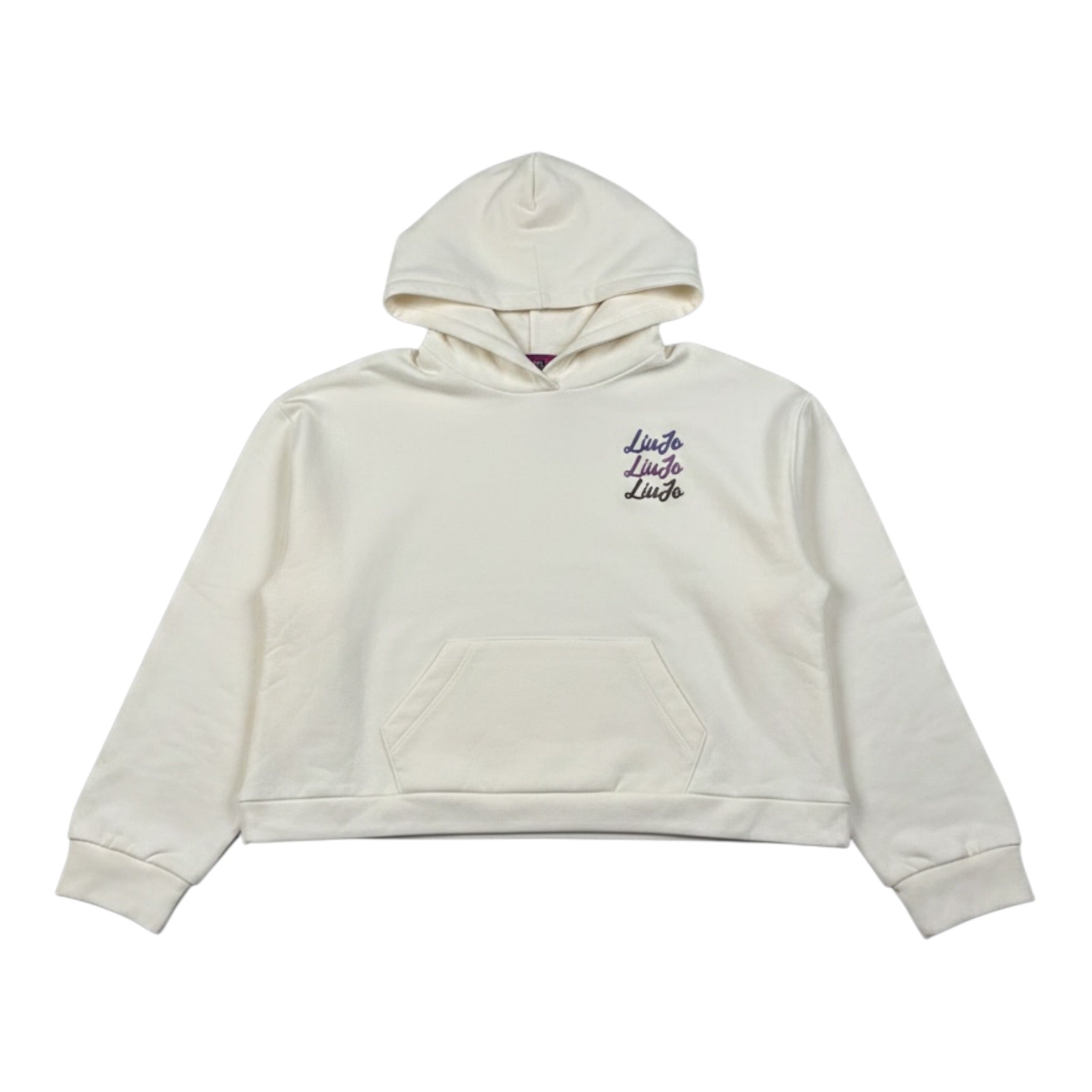 Liu Jo Felpa Chiusa con Cappuccio tinta unita Panna per Bambina GF4180 PANNA LIU JO 