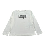 Liu Jo Shirt Girocollo tinta unita con Stampa Bianco per Bambina GF5008XXX BIANCO LIU JO 