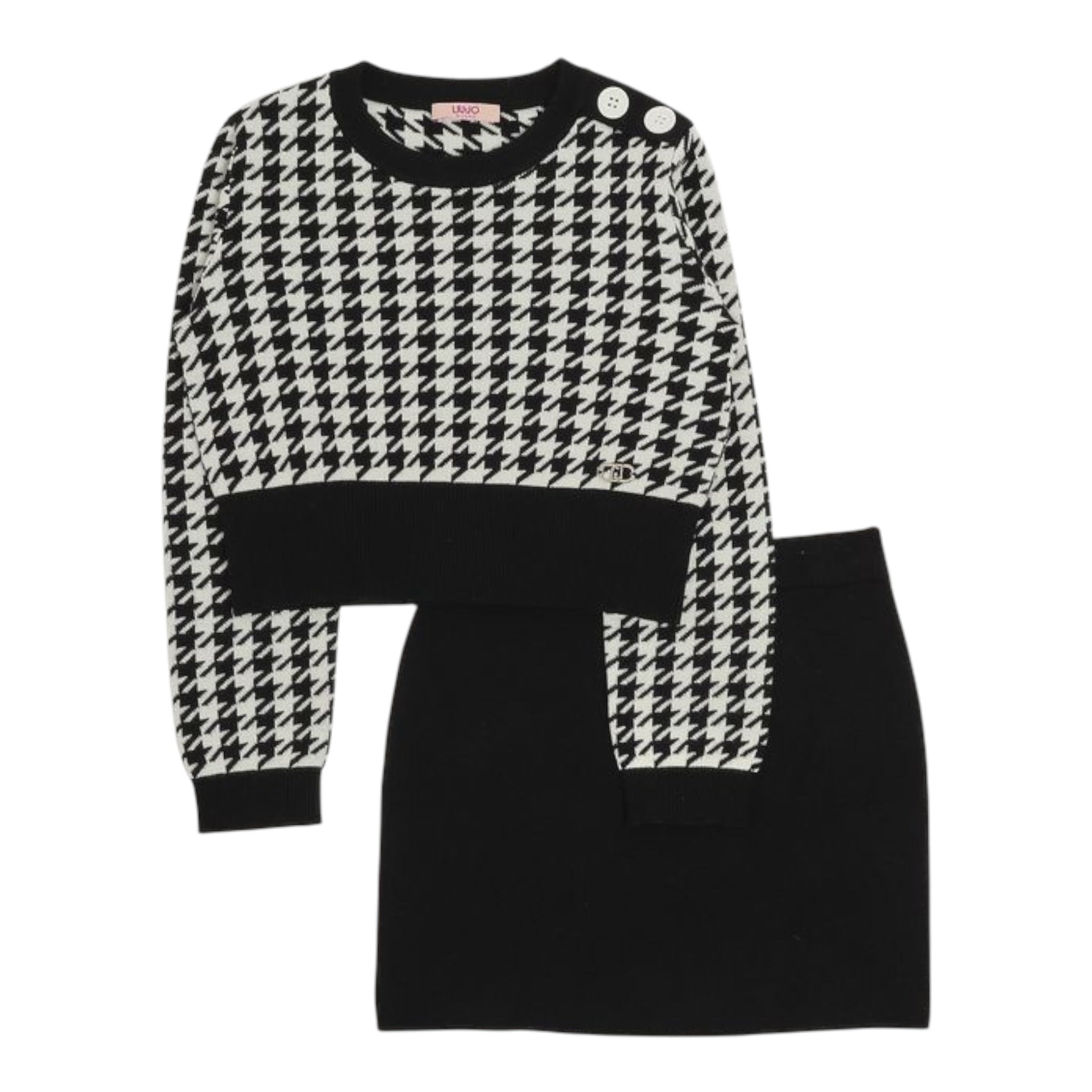 Liu Jo Completo 2 Pezzi Maglia-Gonna Bianco/Nero per Bambina GF5032XXX BIANCO/NERO LIU JO 