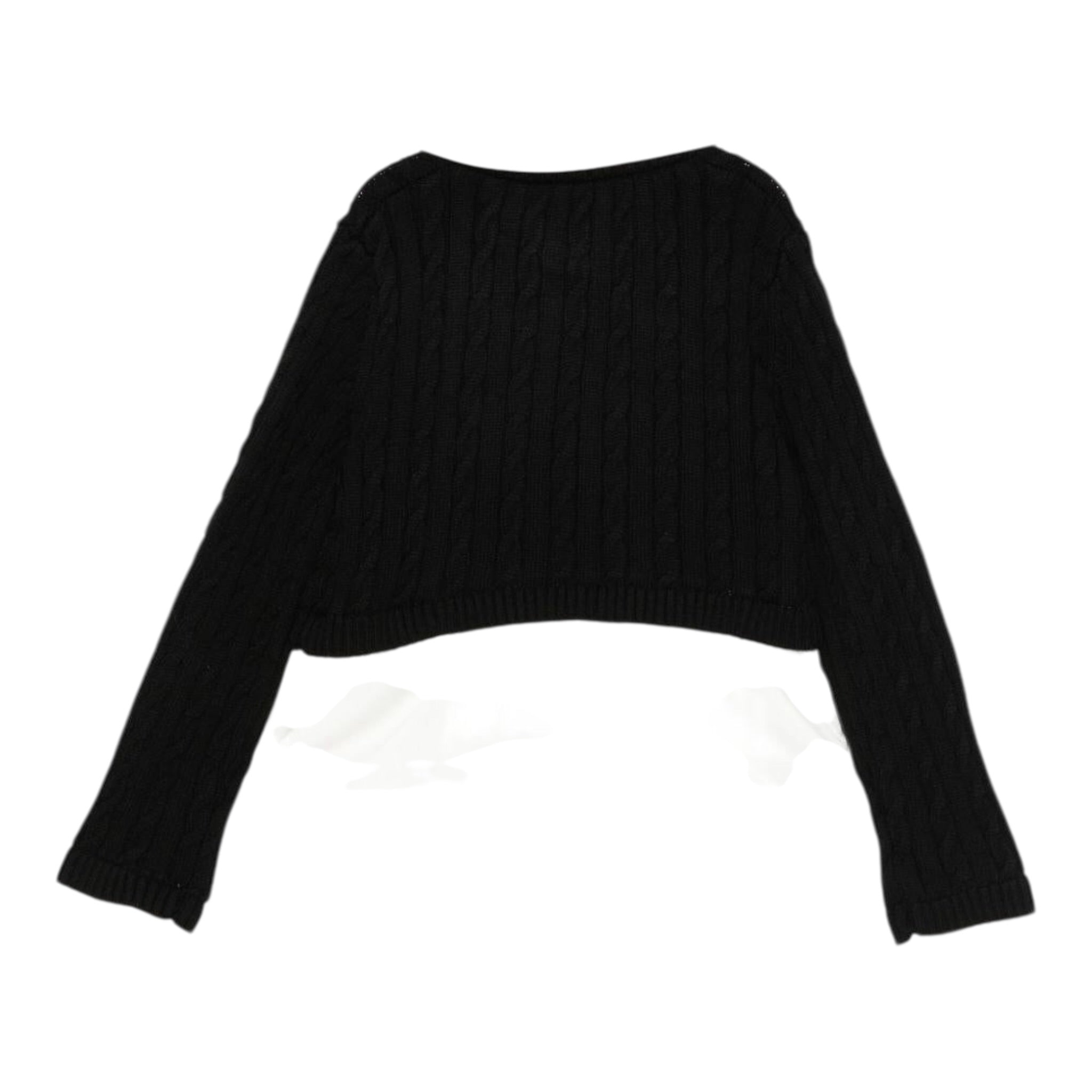 Liu Jo Maglia tinta unita con Finta Camicia Nero per Bambina GF5061 NERO LIU JO 