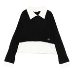 Liu Jo Maglia tinta unita con Finta Camicia Nero per Bambina GF5061XX NERO LIU JO 