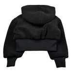 Liu Jo Felpa tinta unita Teddy con Cappuccio Nero per Bambina GF5066XX NERO LIU JO 