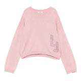 Liu Jo Maglia Girocollo tinta unita con Logo Rosa per Bambina GF5089XXXX ROSA LIU JO 