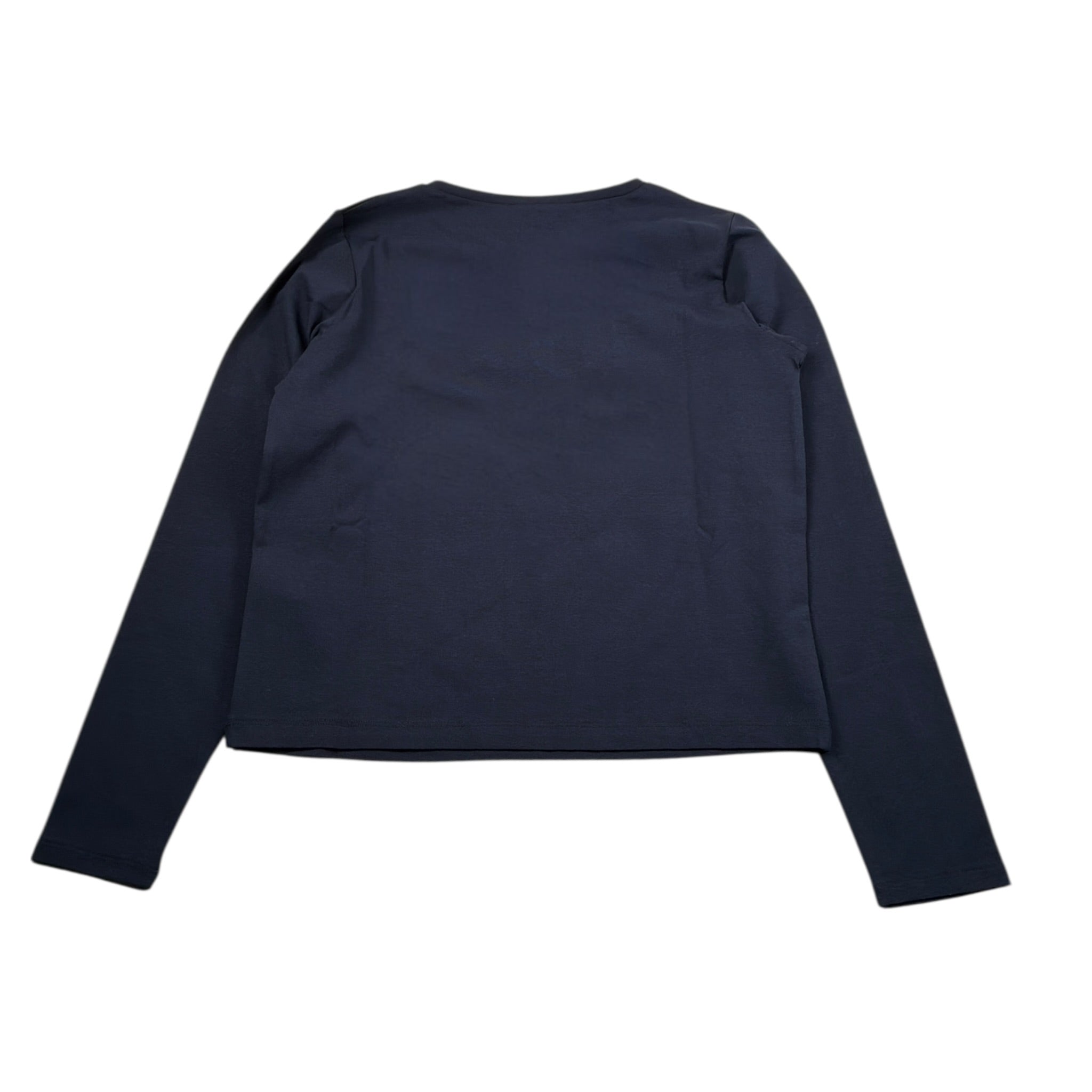 Liu Jo Shirt Girocollo tinta unita con Brillantini Blu per Bambina GF5108 BLU LIU JO 