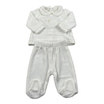 Liu Jo Completo 2 Pezzi Maglia-Ghettina In Ciniglia Bianco per Neonata HF5002 BIANCO LIU JO 