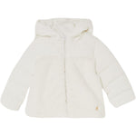 Liu Jo Giubbino tinta unita con Zip E Cappuccio Bianco per Neonata HF5014 BIANCO LIU JO 