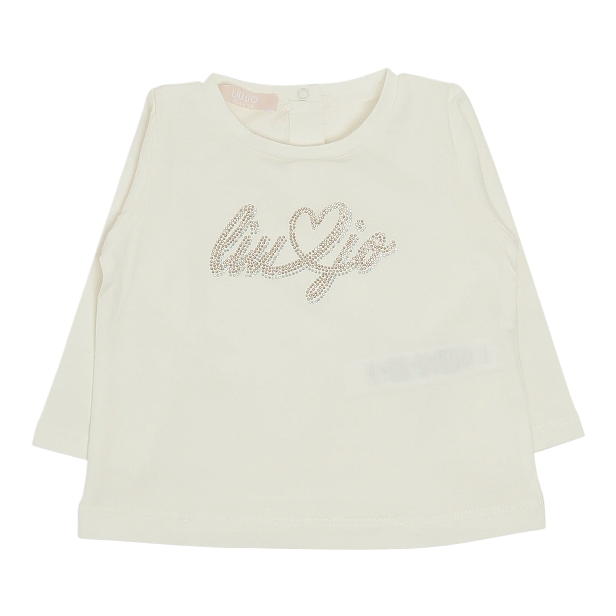 Liu Jo Shirt Girocollo tinta unita con Brillantini Bianco per Neonata HF5025X BIANCO LIU JO 