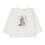 Liu Jo Shirt Girocollo tinta unita con Brillantini Bianco per Neonata HF5026 BIANCO LIU JO 