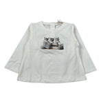 Liu Jo Shirt Girocollo tinta unita con Brillantini Bianco per Neonata HF5026J00 BIANCO LIU JO 
