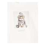 Liu Jo Shirt Girocollo tinta unita con Brillantini Panna per Neonata HF5026X PANNA LIU JO 