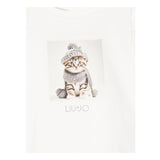 Liu Jo Shirt Girocollo tinta unita con Brillantini Panna per Neonata HF5026X PANNA LIU JO 