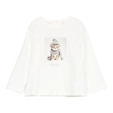 Liu Jo Shirt Girocollo tinta unita con Brillantini Panna per Neonata HF5026X PANNA LIU JO 