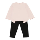 Liu Jo Completo 2Pz Felpa-Leggins Bicolore Rosa/Nero per Neonata HF5038XX ROSA/NERO LIU JO 