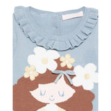 Liu Jo Maglia tinta unita con Ricami Azzurro per Neonata HF5071XX AZZURRO LIU JO 