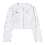 Liu Jo Giubbino In Denim tinta unita Bianco per Neonata KA3106 BIANCO LIU JO 
