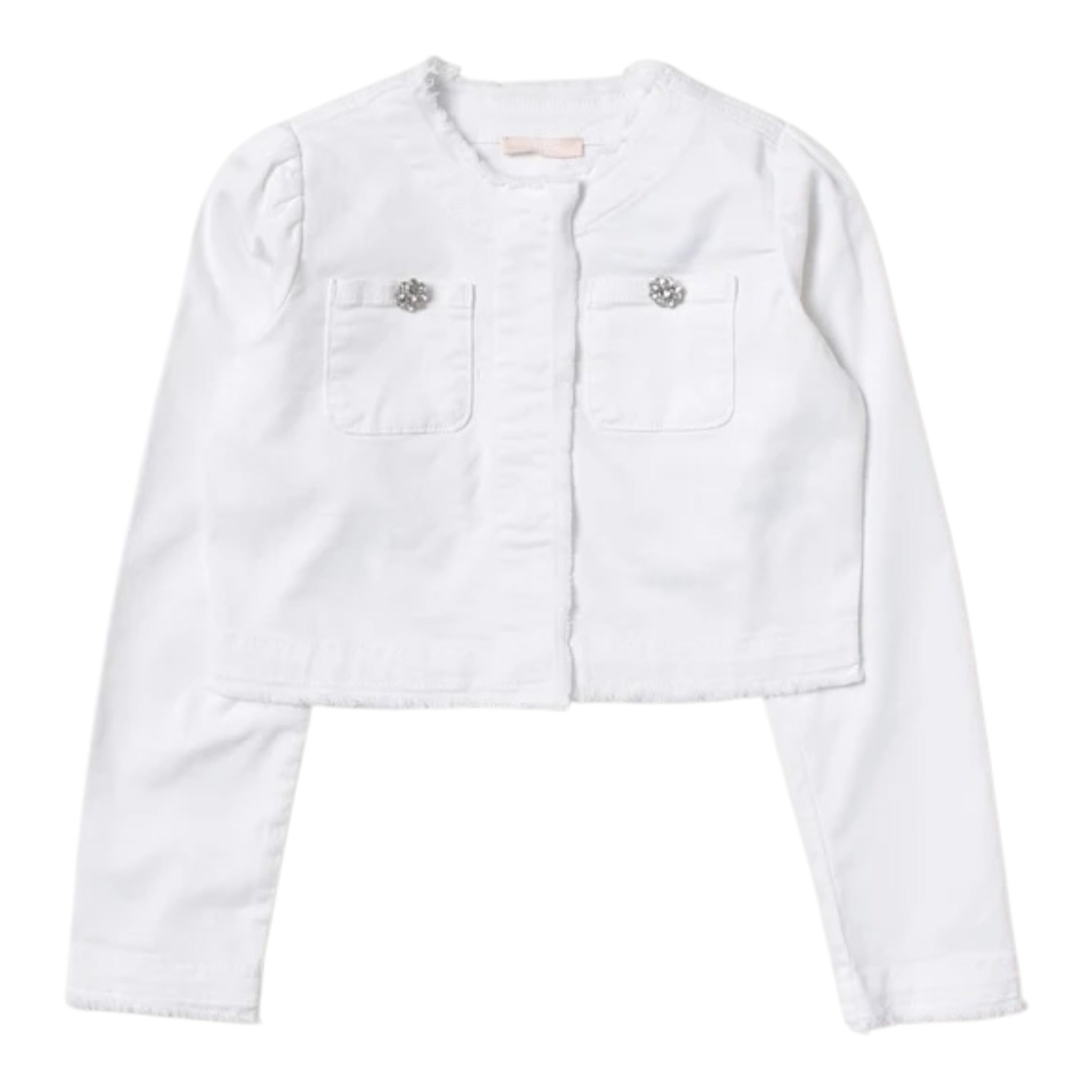 Liu Jo Giubbino In Denim tinta unita Bianco per Neonata KA3106 BIANCO LIU JO 