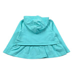 Liu Jo Felpa Xon Zip E Cappuccio tinta unita Verde Acqua per Neonata KA4109N VERDE ACQUA LIU JO 