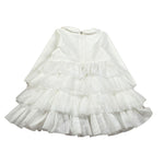 Liu Jo Abito tinta unita con Tulle Bianco per Neonata KF1029 BIANCO LIU JO 