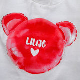 Liu Jo Shirt tinta unita con Stampa Bianco per Neonata KF2098 BIANCO LIU JO 