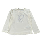 Liu Jo Shirt tinta unita con Stampa Panna per Bambina KF4029 PANNA LIU JO 