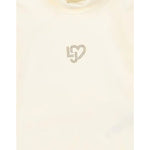 Liu Jo Shirt Collo Alto tinta unita con Logo Panna per Neonata KF4031 PANNA LIU JO 