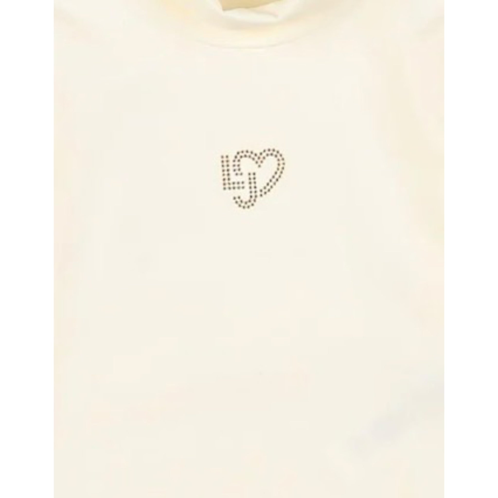 Liu Jo Shirt Collo Alto tinta unita con Logo Panna per Neonata KF4031 PANNA LIU JO 
