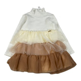 Liu Jo Abito tinta unita con Gonna In Tulle Panna per Bambina KF4045 PANNA LIU JO 