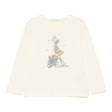 Liu Jo Shirt tinta unita con Stampa Panna per Bambina KF4066 PANNA LIU JO 