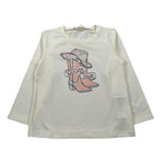 Liu Jo Shirt Girocollo tinta unita con Stampe Panna per Neonata KF4088 PANNA LIU JO 