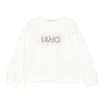 Liu Jo Felpa Chiusa Girocollo tinta unita con Brillantini Panna per Neonata KF5001 PANNA LIU JO 