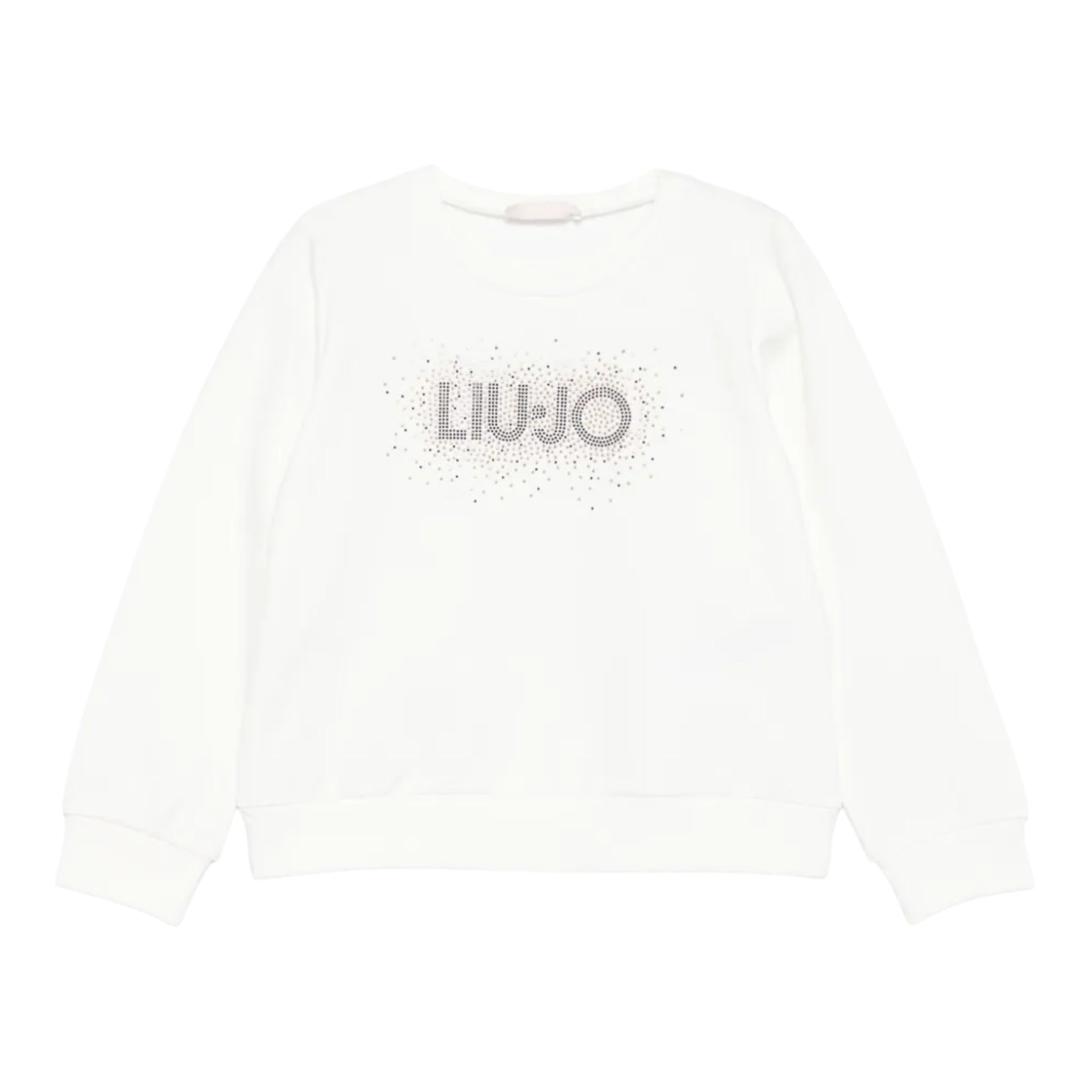 Liu Jo Felpa Chiusa Girocollo tinta unita con Brillantini Bianco per Neonata KF5001XX BIANCO LIU JO 