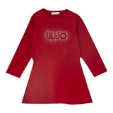 Liu Jo Abito Girocollo tinta unita con Brillantini Bordeaux per Neonata KF5004XX BORDEAUX LIU JO 