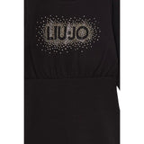 Liu Jo Abito Girocollo tinta unita con Brillantini Nero per Neonata KF5004XX NERO LIU JO 