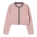 Liu Jo Cardigan tinta unita con Loghi Rosa per Bambina KF5029X ROSA LIU JO 