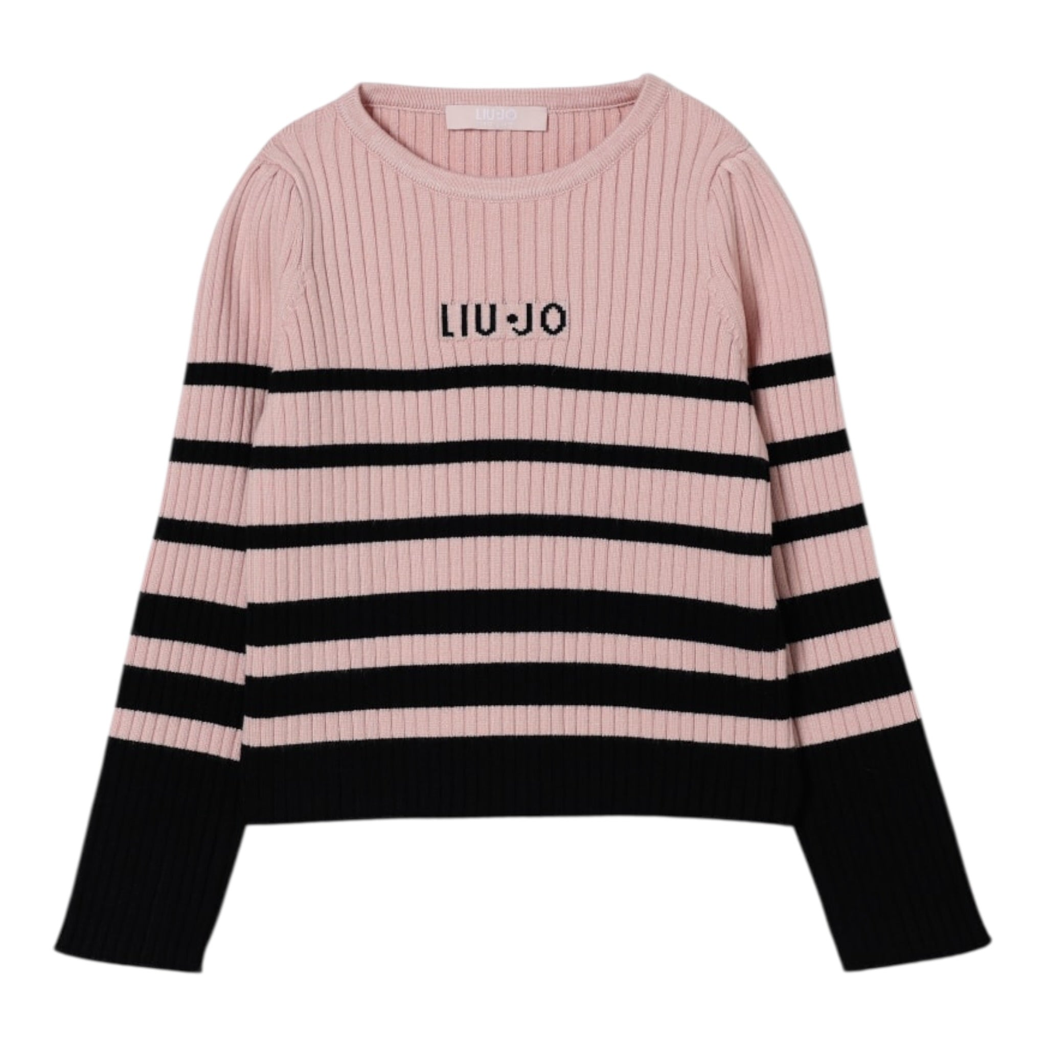 Liu Jo Maglia Girocollo Fantasia A Righe Rosa per Neonata KF5031 ROSA LIU JO 