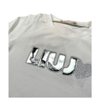 Liu Jo Shirt tinta unita con Stampa Panna per Neonata KF5033J00 PANNA LIU JO 
