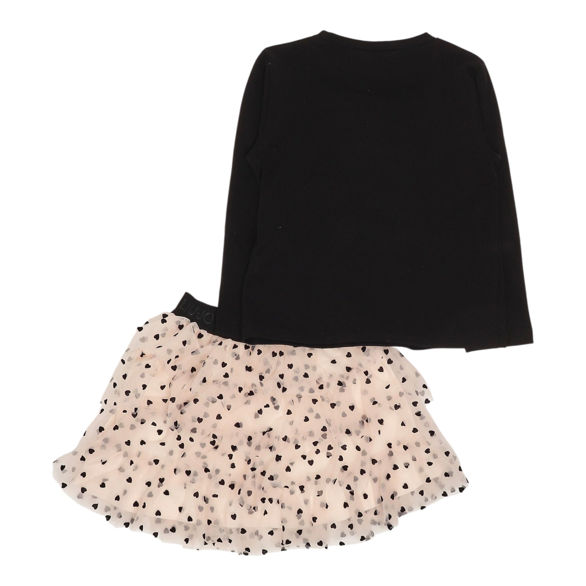 Liu Jo Completo 2 Pezzi Shirt-Gonna Nero/Rosa per Neonata KF5037XXN NERO/ROSA LIU JO 