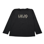 Liu Jo Shirt Girocollo tinta unita con Brillantini Nero per Bambina KF5048JJ NERO LIU JO 