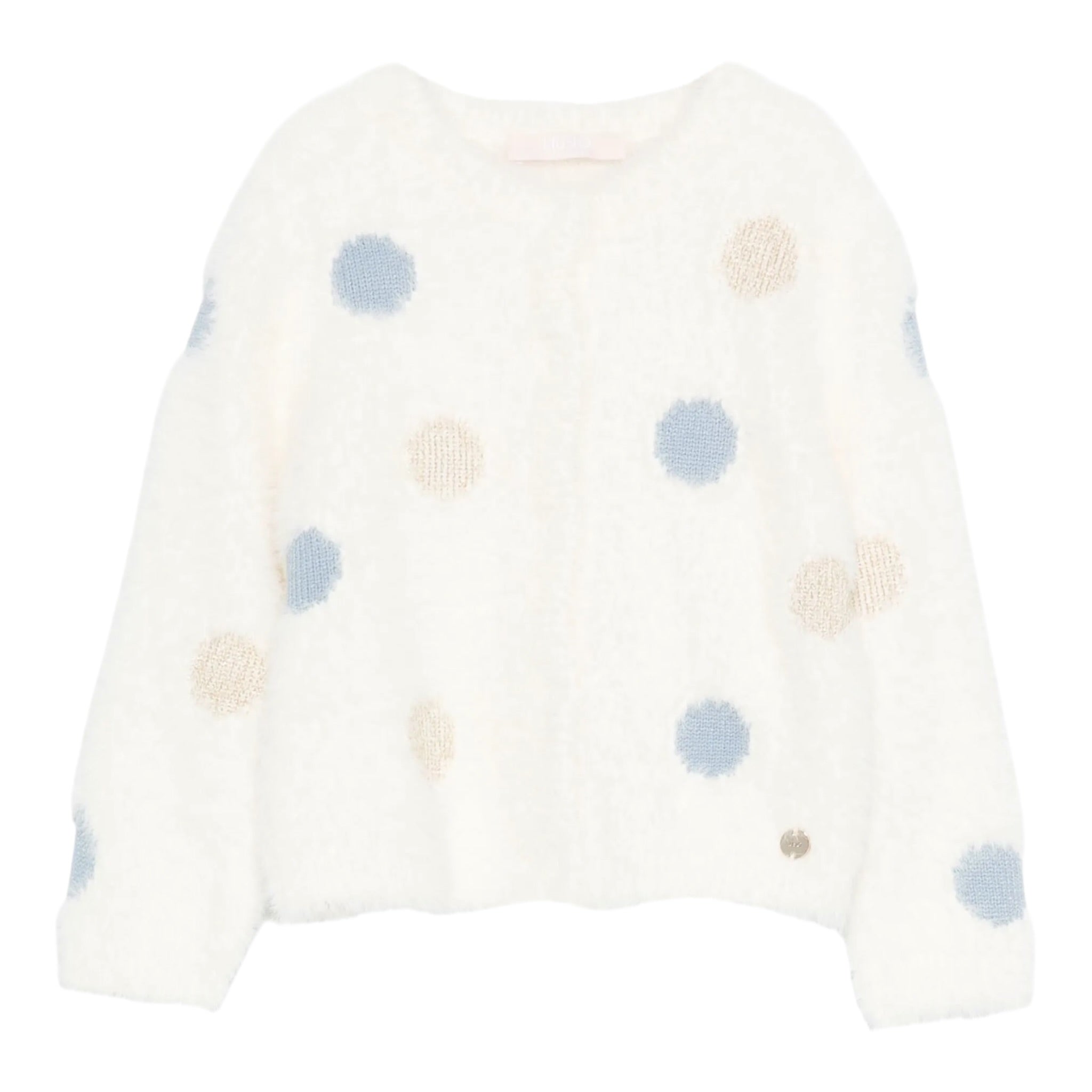 Liu Jo Cardigan tinta unita con Ricami Panna per Bambina KF5053X PANNA LIU JO 