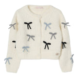 Liu Jo Cardigan tinta unita con Fiocchi Panna per Bambina KF5053XX PANNA LIU JO 