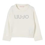 Liu Jo Maglia Girocollo tinta unita con Brillantini Panna per Neonata KF5055 PANNA LIU JO 