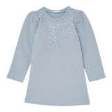 Liu Jo Abito Manica Lunga tinta unita con Brillantini Azzurro per Neonata KF5073 AZZURRO LIU JO 