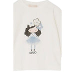 Liu Jo Shirt Girocollo tinta unita con Brillantini Bianco per Neonata KF5076XX BIANCO LIU JO 