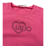 Liu Jo Felpa Xhiusa Girocollo con Brillantini Rosa per Neonata KF5079 ROSA LIU JO 